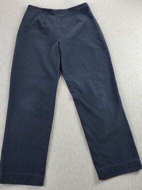 Eddie Bauer Curvy Fit Trouser Chino Pants Womens 10 Gray Mid Rise Flat Front Zip